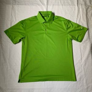 Men’s Nike Golf Polo. Size M. Lime Green. White Logo on Left Sleeve.